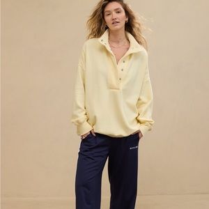AERIE GETAWAY QUARTER SNAP SWEATSHIRT
